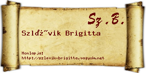 Szlávik Brigitta névjegykártya