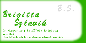 brigitta szlavik business card